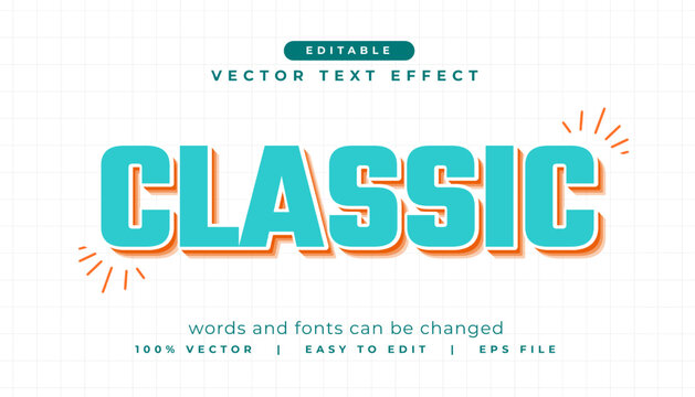 modern classic lettering in text edit style