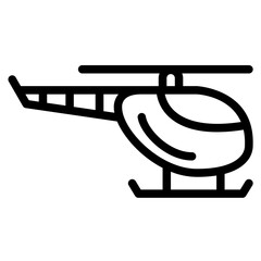 Helicopter Icon in Line Style
