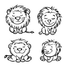 Baby Lion SVG, Lion Svg, Lion Clipart, Doodle Animal Svg, Doodle Lion Svg, Cute Lion Svg, Lion Png, Lion Vector, Jungle Animal Svg, Cute Baby Lion Svg, Lion Outline Svg, Kids Coloring Svg, Nursery Svg