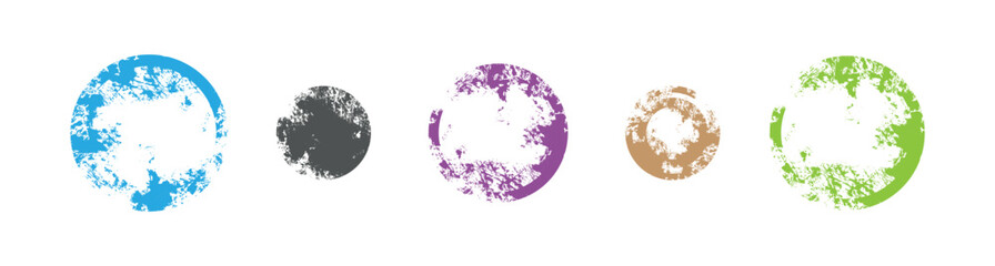 grunge buttons on white background