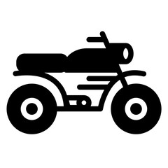 Motorcycle Icon in Solid Style