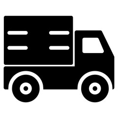 Delivery Truck Icon in Solid Style