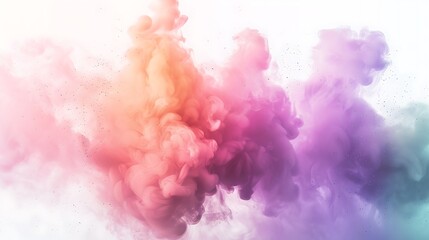 Colorful pastel smoke cloud background vector illustration on white background