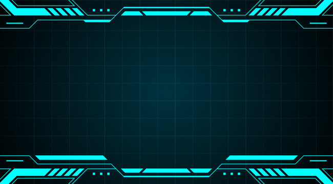 Blue control panel abstract modern technology futuristic interface hud vector design