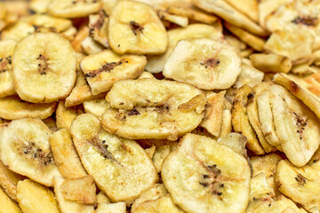 Detail of dried bananas