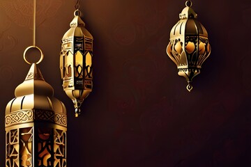 Ramadan muslim holiday background wallpaper design Generative AI 