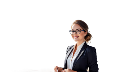 office sunny glasses ng businesswoman female windows out banner looking copyspace standing modern programmer student employee financial entrepreneur job pretty woman manager university day economist