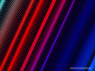 Abstract background with shining multicolored wavy lines pattern. Modern minimal trendy shiny lines pattern. Vector illustration.