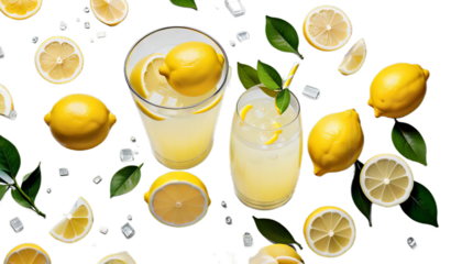 cool lemonade lemon fresh summer juice front glass cutout view lemons transparent refreshing drinking fruit clipping cut-out outline silhouette isolated citrous vitamin c yellow eatery menu