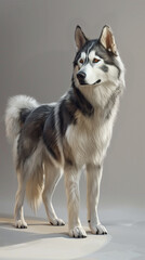 Beautiful husky, standing, , cellphone, smartphone background or wallpaper.