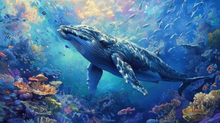 Fototapeta premium Exploring the Enchantment of the Sea Embracing the Wonders of the Ocean
