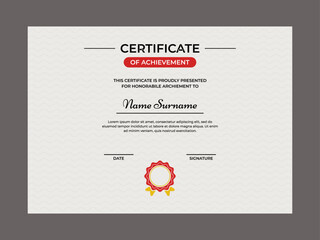 Certificate of achievement template design