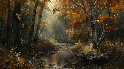 Fall in the woodland