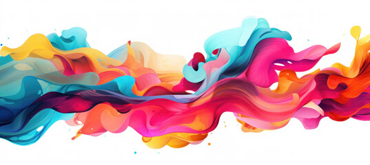 Colorful abstract gradient waves background.