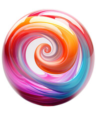 This is an image of a colorful candy swirl. The colors are bright and vibrant. The candy looks delicious and is sure to satisfy your sweet tooth.