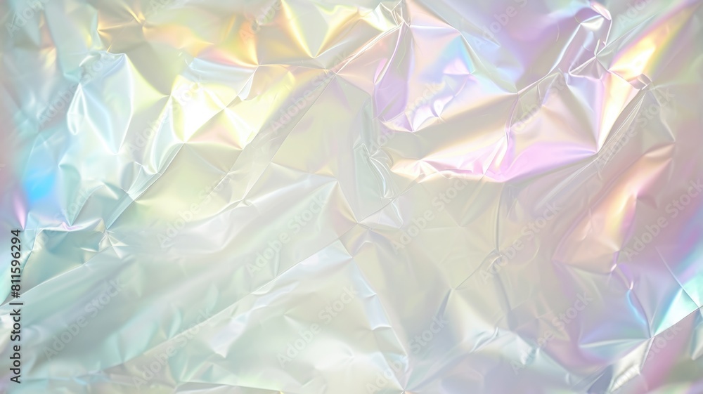 Poster the silver fabric abstract picture in form of the brightly reflecting wave that seems like liquid ye