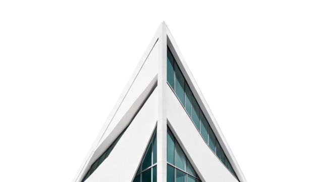 a abstract design pass modern minimal triangular marvel tall white sleek all architecture behold building stands captivating black-and-white sky symmetry ceiling indoor art monochromegenerative