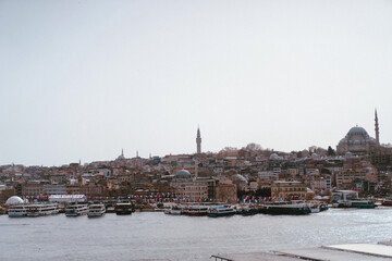 Istanbul from the water, water transport.