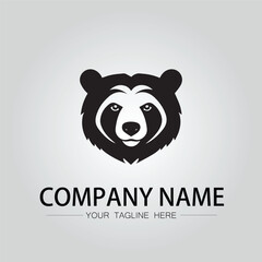 Bear head symbol company logo vector image on the white background