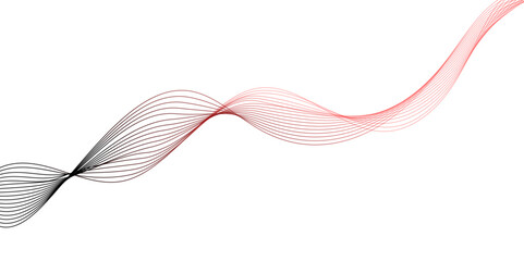 Abstract vector background grew with red wavy lines. Red with grew wave background. grew lines vector illustration. Curved wave. Abstract wave element for design.