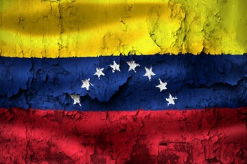 3D-Illustration of a Venezuela flag - realistic waving fabric fl