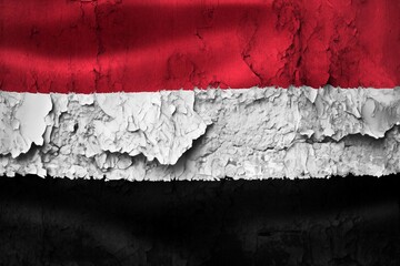 3D-Illustration of a Yemen flag - realistic waving fabric flag