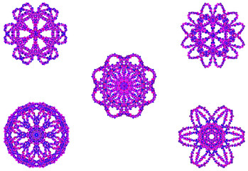 Transparent Image Of Floral Outline Pattern For Decoration Element - Set Of Floral Collection Bundle 