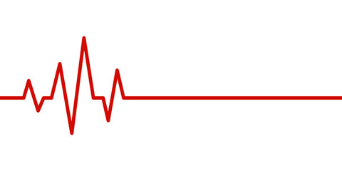 heart rate graphic illustration. vector red heartbeat line icon
