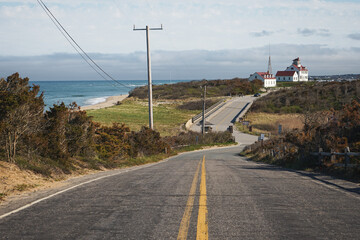 Driving from Nauset Light Beach to Coastguard Beach on Cape Cod
