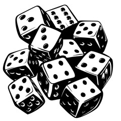 dice, casino, gambling, game, chance, cube, luck, gamble, red, isolated, play, white, risk, leisure, number, games, dices, six, die, bet, lucky, roll, black, illustration, success, cartoon, vector, ar