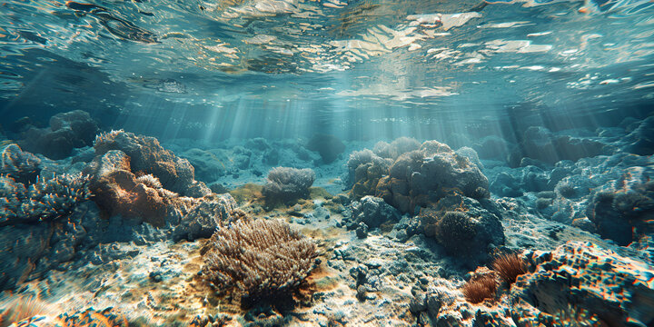 A Underwater coral reef on the red sea.