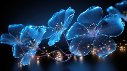 Concept flowers technology background