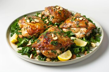 30 Minute Garlic-Parsley Chicken-Under-a-Brick: Golden-Hued Roasted Goodness