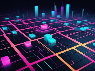 Futuristic Abstract Technology Background Illustration