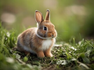 Fototapeta premium rabbit in the grass