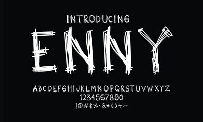 Enny font hand drawn style. The fonts are suitable for school, children, fun and other necessities