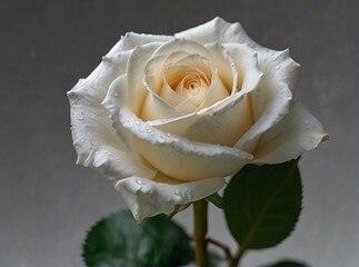 White rose with droplets  Ethereal White Rose A Masterpiece in High Definition 