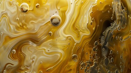 background with golden paint bubbles