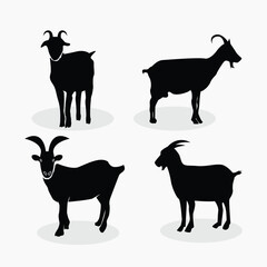 goat animal silhouettes element
