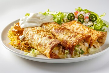 Mouthwatering Chicken Chimichangas with Monterey Jack Cheese and Mexi-Sauce