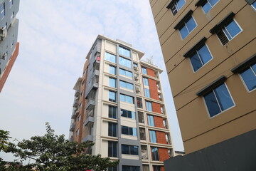 office building with sky