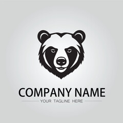 Bear head symbol company logo vector image on the white background