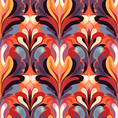 Flowers digital art seamless pattern, the design for apply a variety of graphic works