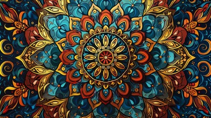 Colorful illustration of mandala patterns