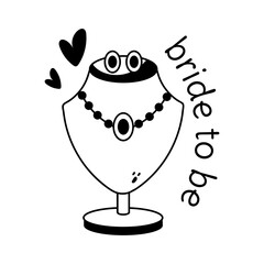 A glyph style sticker of bridal jewellery 