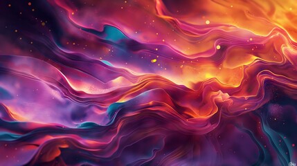 A creative worker infusing vitality into static shapes, creating a dynamic composition that seems to pulsate with energy