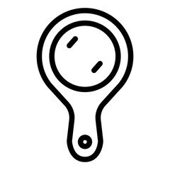 Fototapeta premium hand mirror icon line style