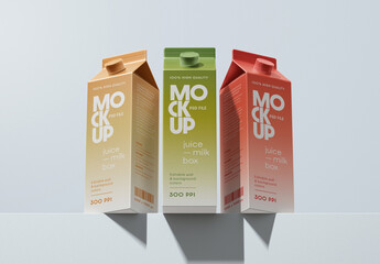 Juice Box Packaging Mockup