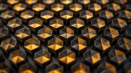 Fototapeta premium Textures and Patterns Geometric Pattern: A 3D copy space background featuring a geometric pattern