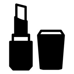 lipstick icon solid style vector